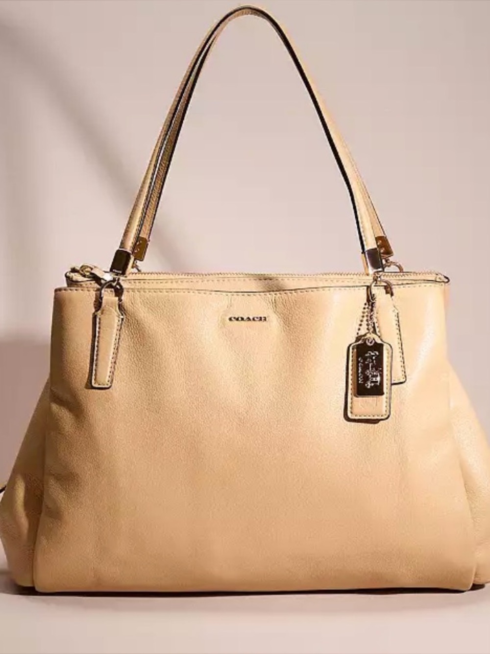 Coach Pebbled Leather Madison Carryall Shoulder Tote - Picture 14 of 14